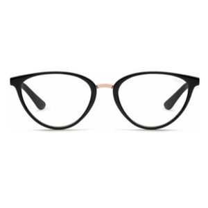 Quay Australia Rumours Cat Eye Blue Light Glasses Black / Clear